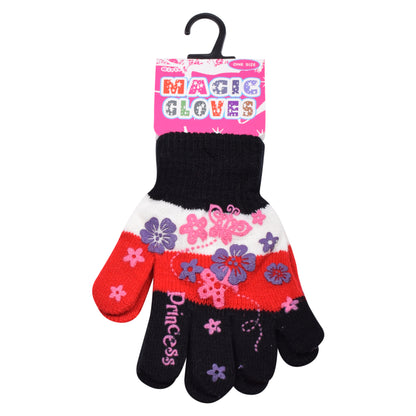 PRO HEAT™ Kids Thermal Magic Gloves - Princess Floral (Assorted Colours)