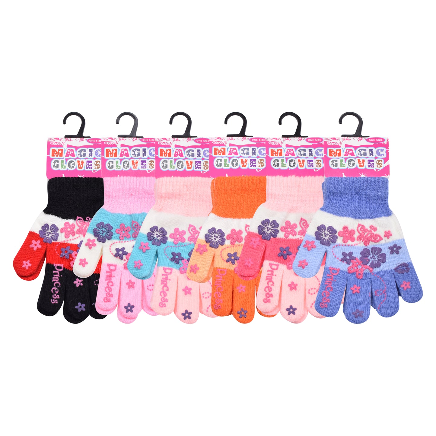 PRO HEAT™ Kids Thermal Magic Gloves - Princess Floral (Assorted Colours)