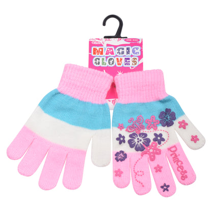 PRO HEAT™ Kids Thermal Magic Gloves - Princess Floral (Assorted Colours)