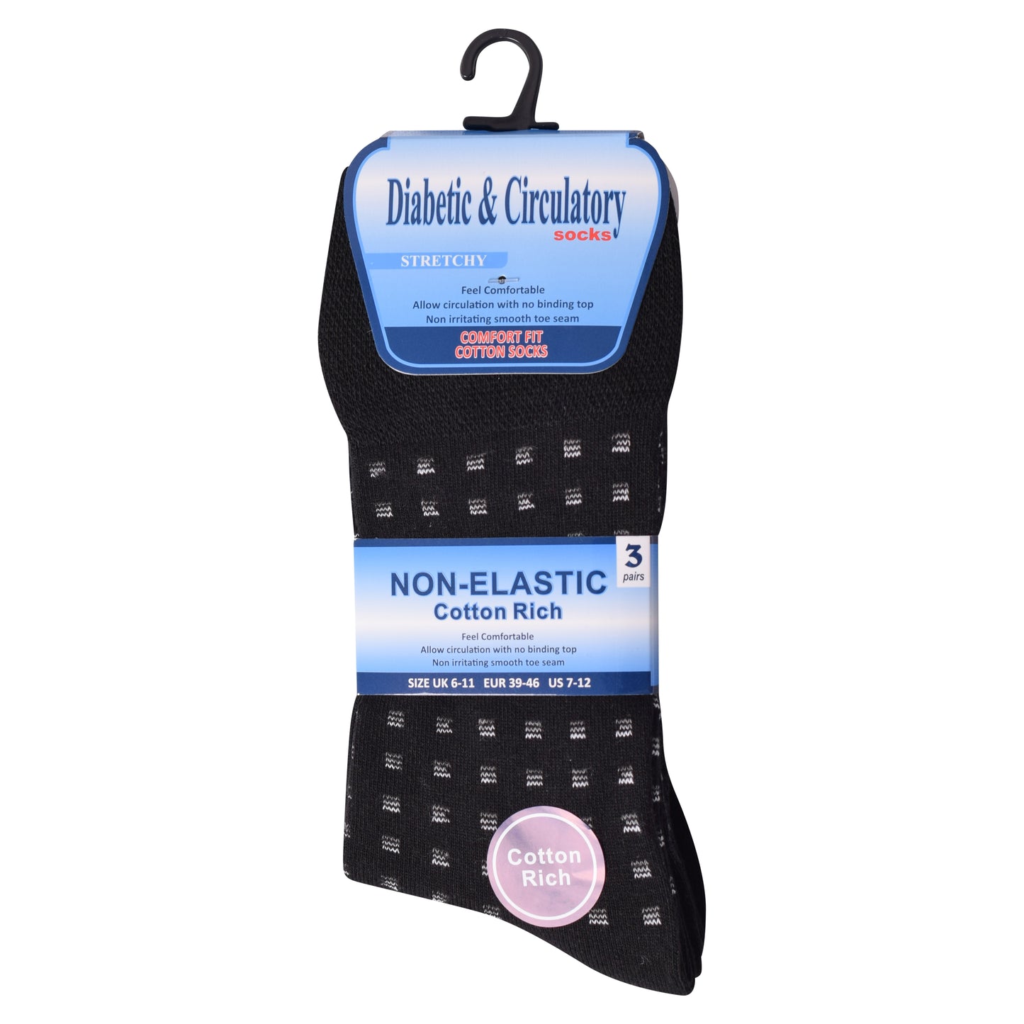 Mens Non Elastic Diabetic Socks - Classy (12 Pairs)