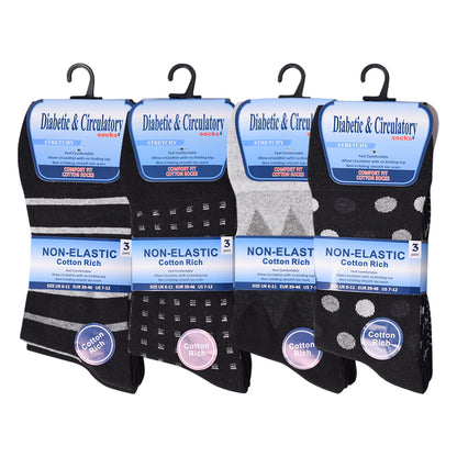 Mens Non Elastic Diabetic Socks - Classy (12 Pairs)