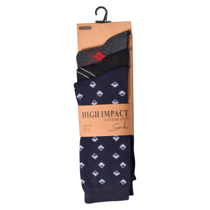 Mens Dress Socks - Multi-Pattern (12 Pairs)