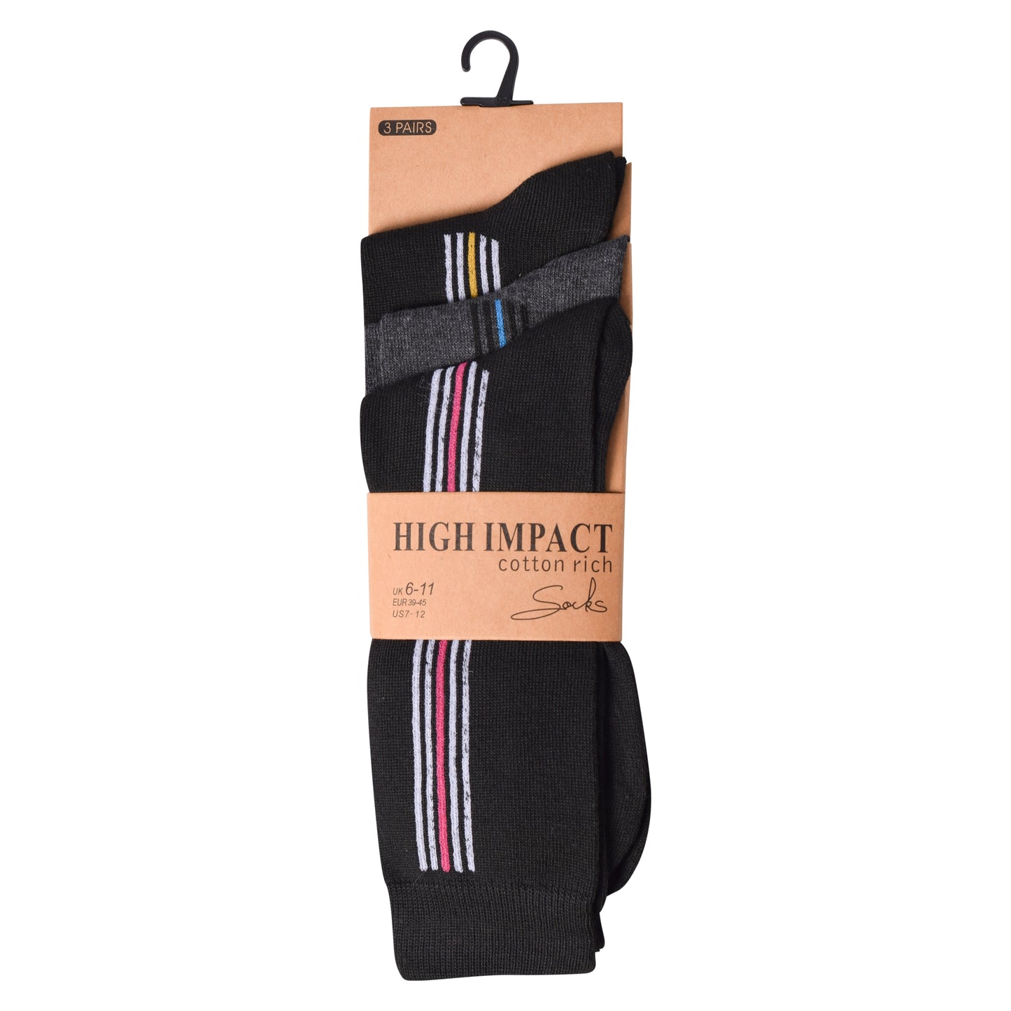 Mens Dress Socks - Striped (12 Pairs)