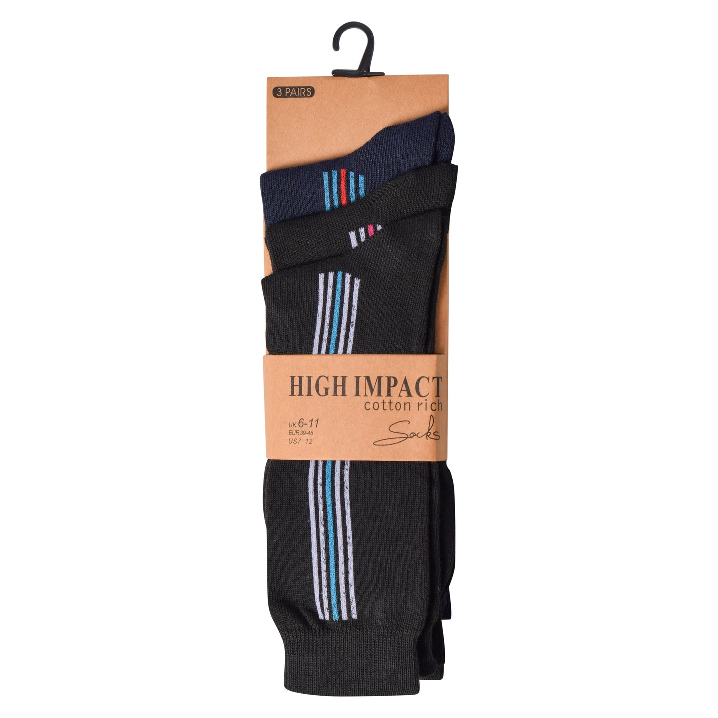 Mens Dress Socks - Striped (12 Pairs)