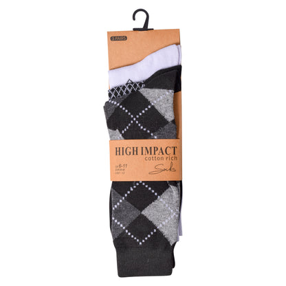 Mens Dress Socks - Argyle (12 Pairs)