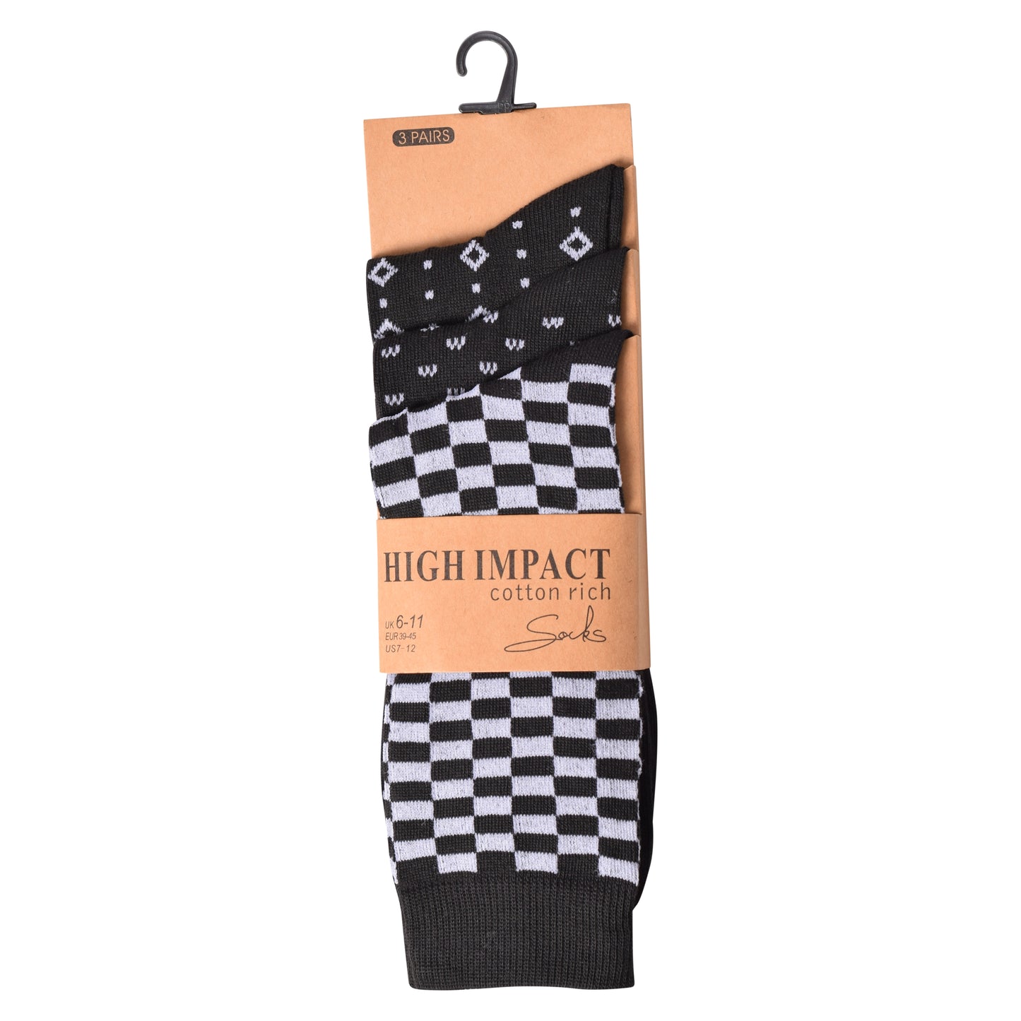 Mens Dress Socks - Multi Pattern Assorted (12 Pairs)