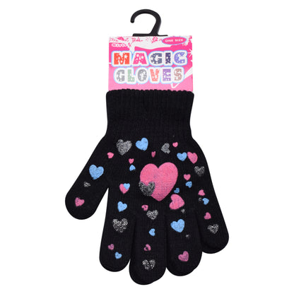 PRO HEAT™ Kids Thermal Magic Gloves - Hearts (Assorted Colours)