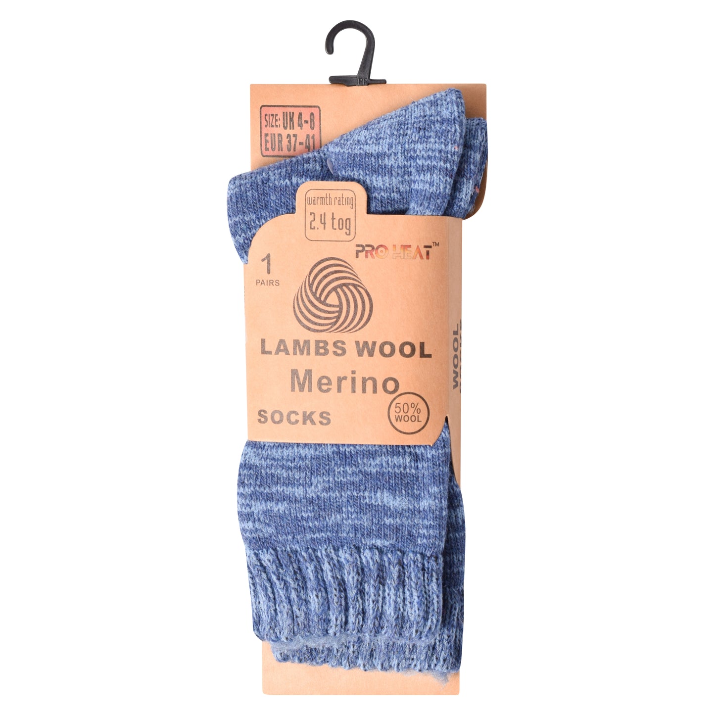 Ladies Merino Lambs Wool Socks - Melange Assorted (12 Pairs)
