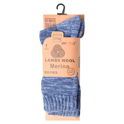 Ladies Merino Lambs Wool Socks - Melange Assorted (12 Pairs)