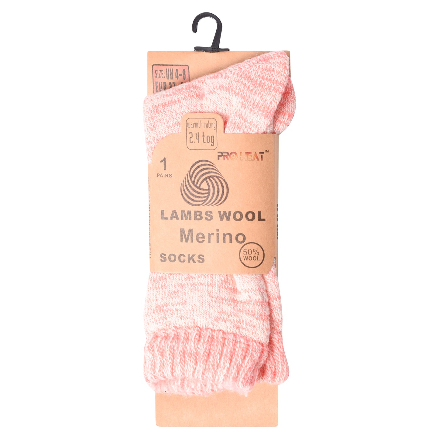 Ladies Merino Lambs Wool Socks - Melange Assorted (12 Pairs)