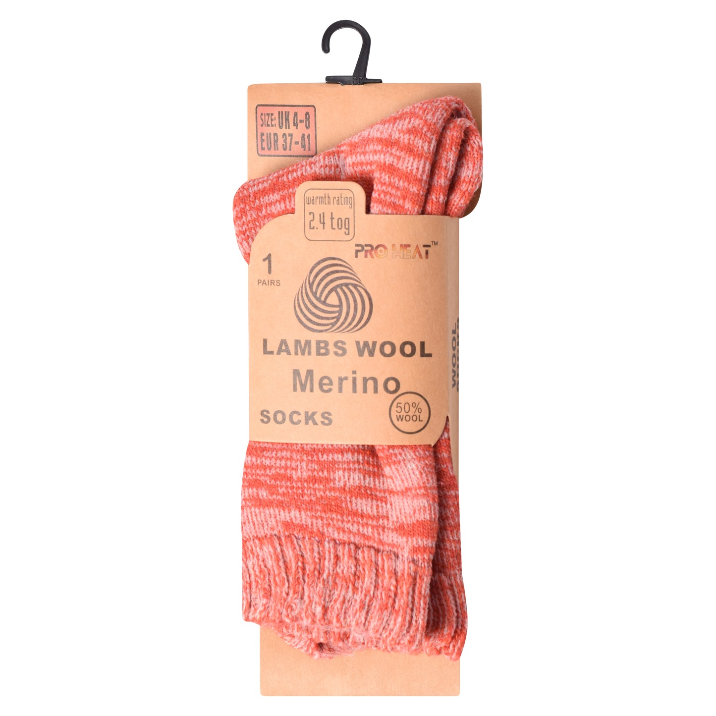 Ladies Merino Lambs Wool Socks - Melange Assorted (12 Pairs)