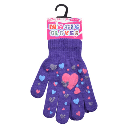 PRO HEAT™ Kids Thermal Magic Gloves - Hearts (Assorted Colours)
