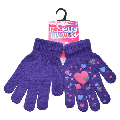PRO HEAT™ Kids Thermal Magic Gloves - Hearts (Assorted Colours)