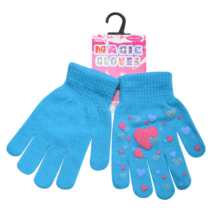 PRO HEAT™ Kids Thermal Magic Gloves - Hearts (Assorted Colours)