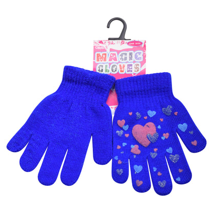 PRO HEAT™ Kids Thermal Magic Gloves - Hearts (Assorted Colours)