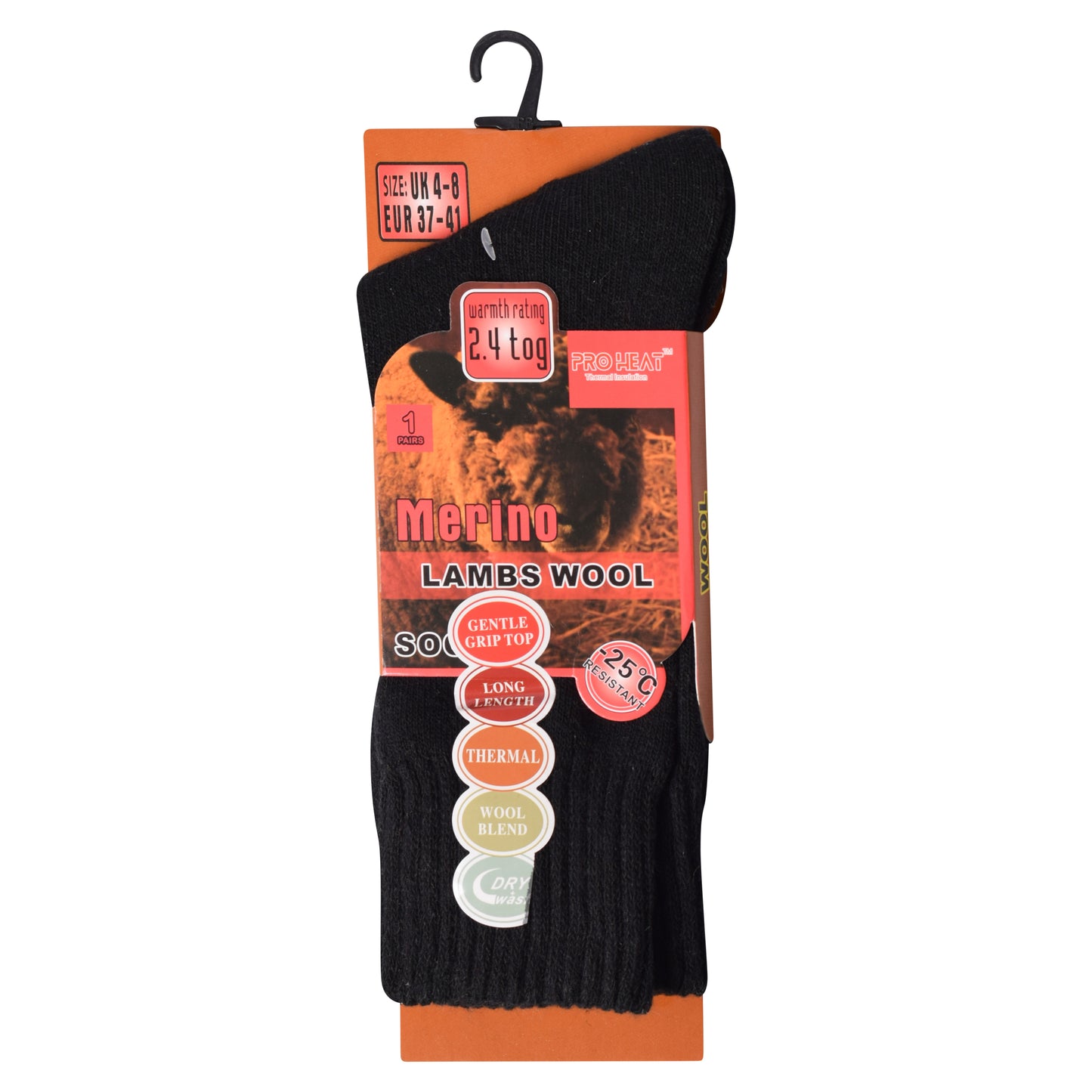 Ladies Merino Lambs Wool Socks - Plain Assorted (12 Pairs)