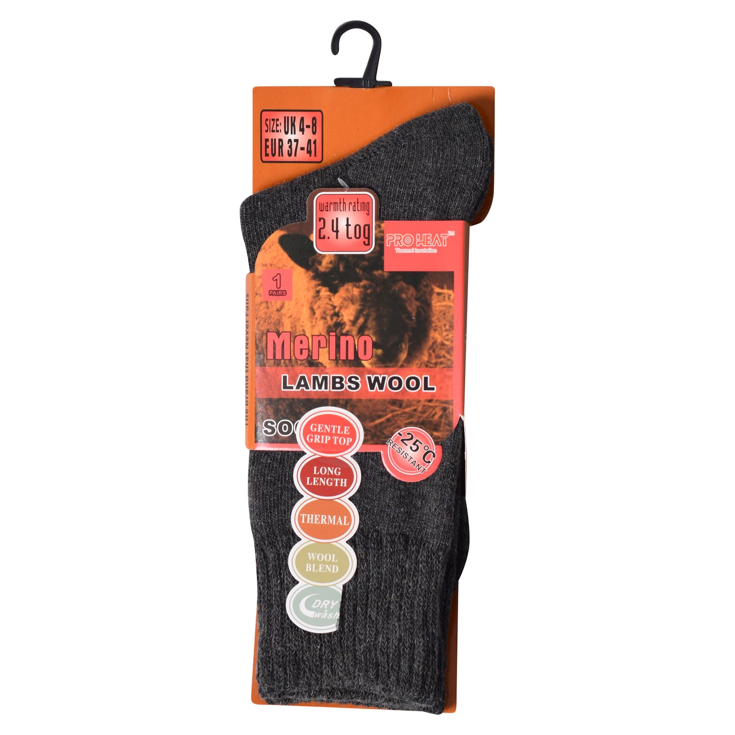 Ladies Merino Lambs Wool Socks - Plain Assorted (12 Pairs)