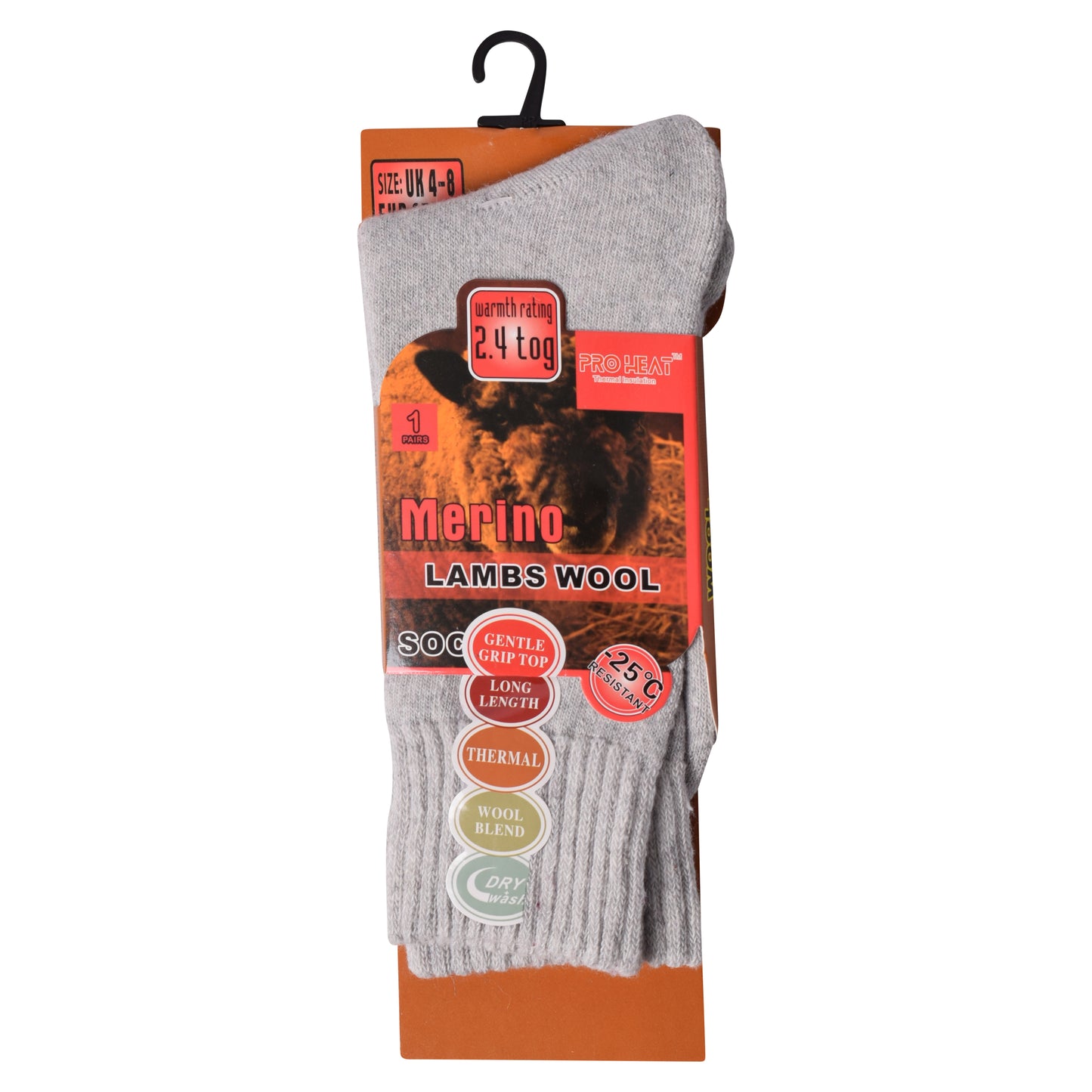 Ladies Merino Lambs Wool Socks - Plain Assorted (12 Pairs)