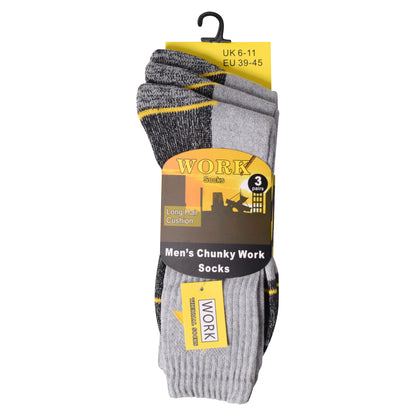 Mens Heavy Duty Chunky Work Socks V4 (12 Pairs)