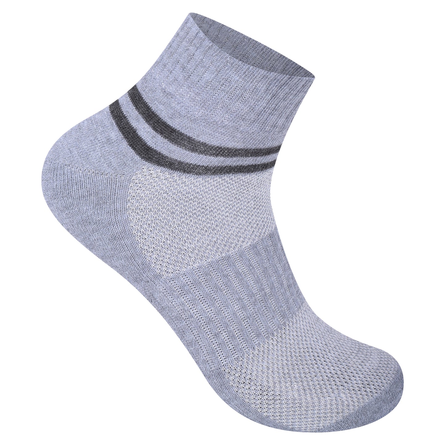 Mens Cushioned Trainer Socks - Assorted Striped (12 Pairs)