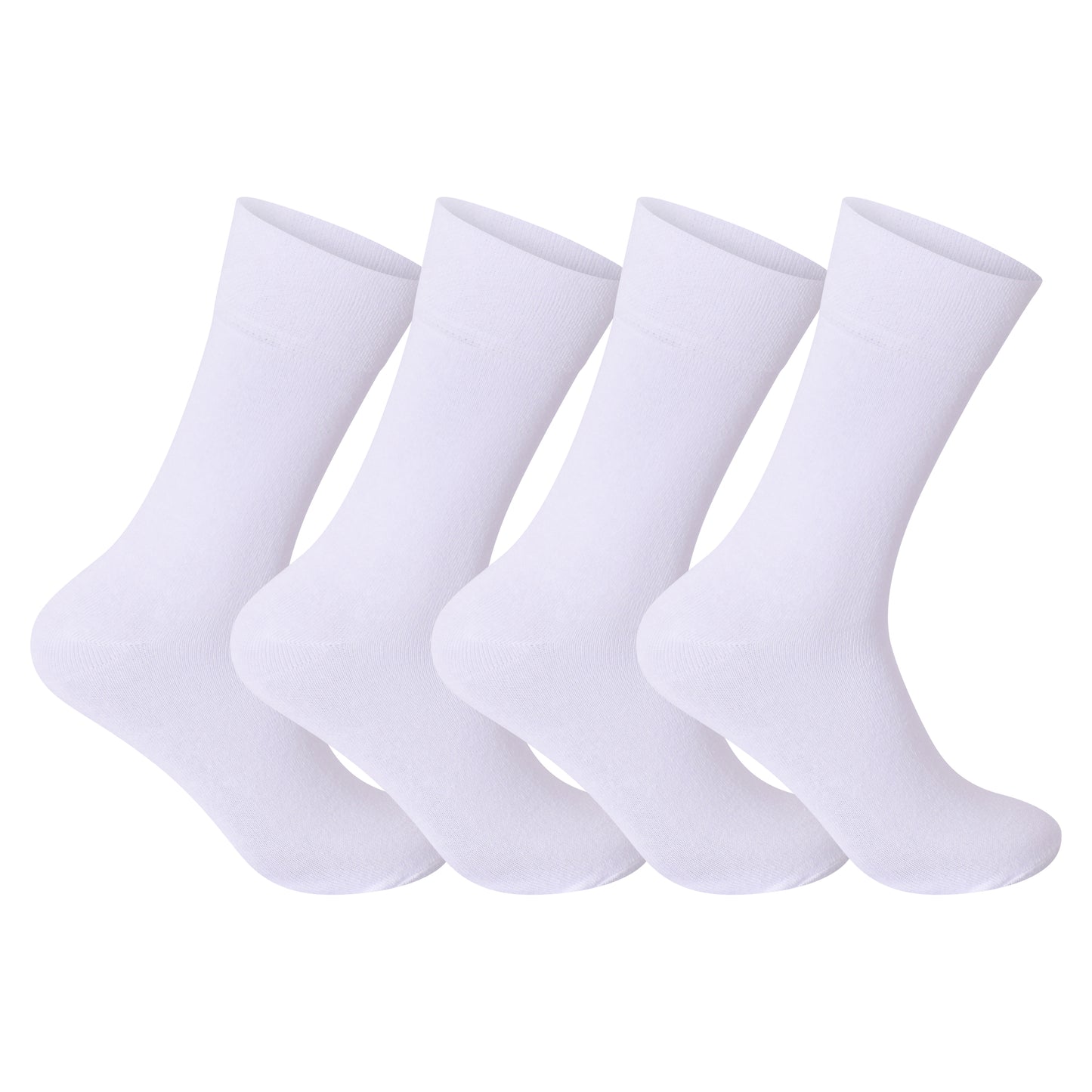 Mens Non Elastic Diabetic Socks - White (12 Pairs)