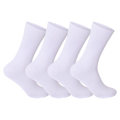 Mens Non Elastic Diabetic Socks - White (12 Pairs)