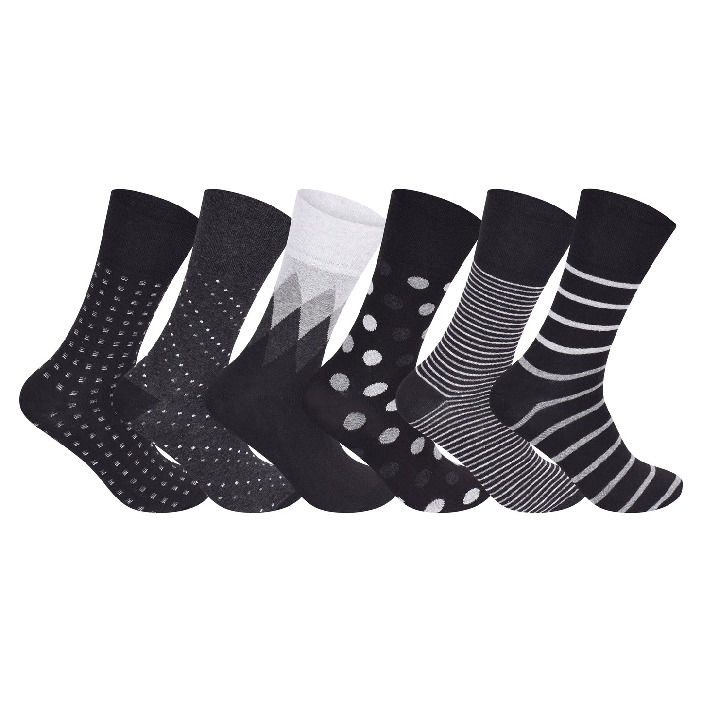 Mens Non Elastic Diabetic Socks - Classy (12 Pairs)