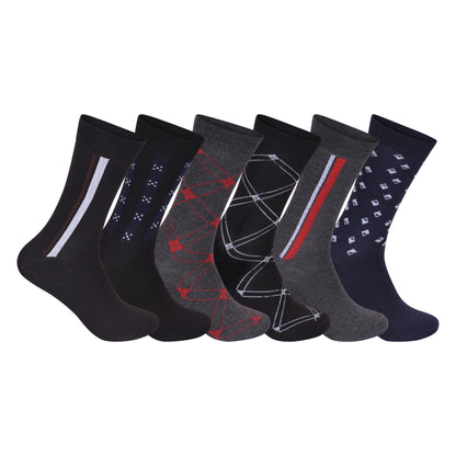 Mens Dress Socks - Multi-Pattern (12 Pairs)