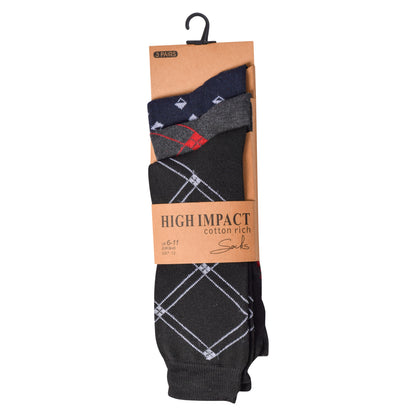 Mens Dress Socks - Multi-Pattern (12 Pairs)