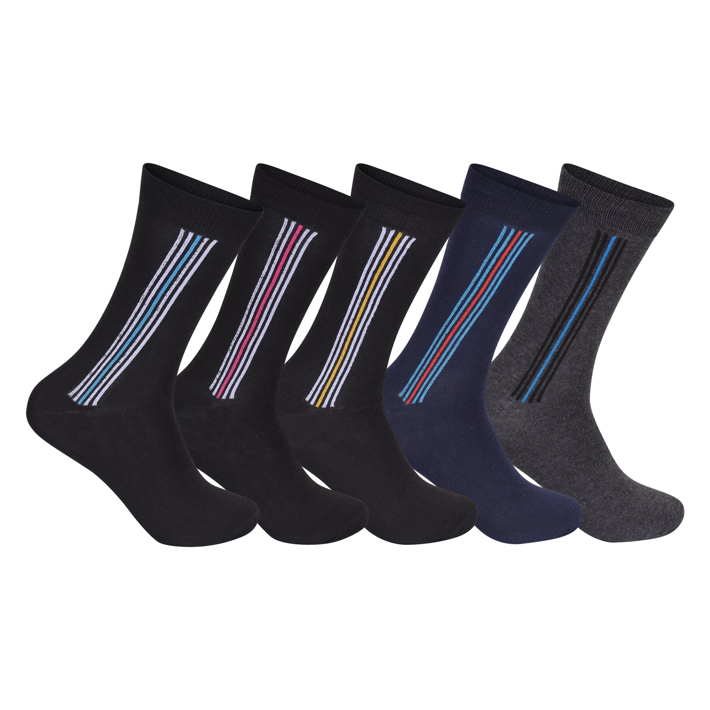 Mens Dress Socks - Striped (12 Pairs)
