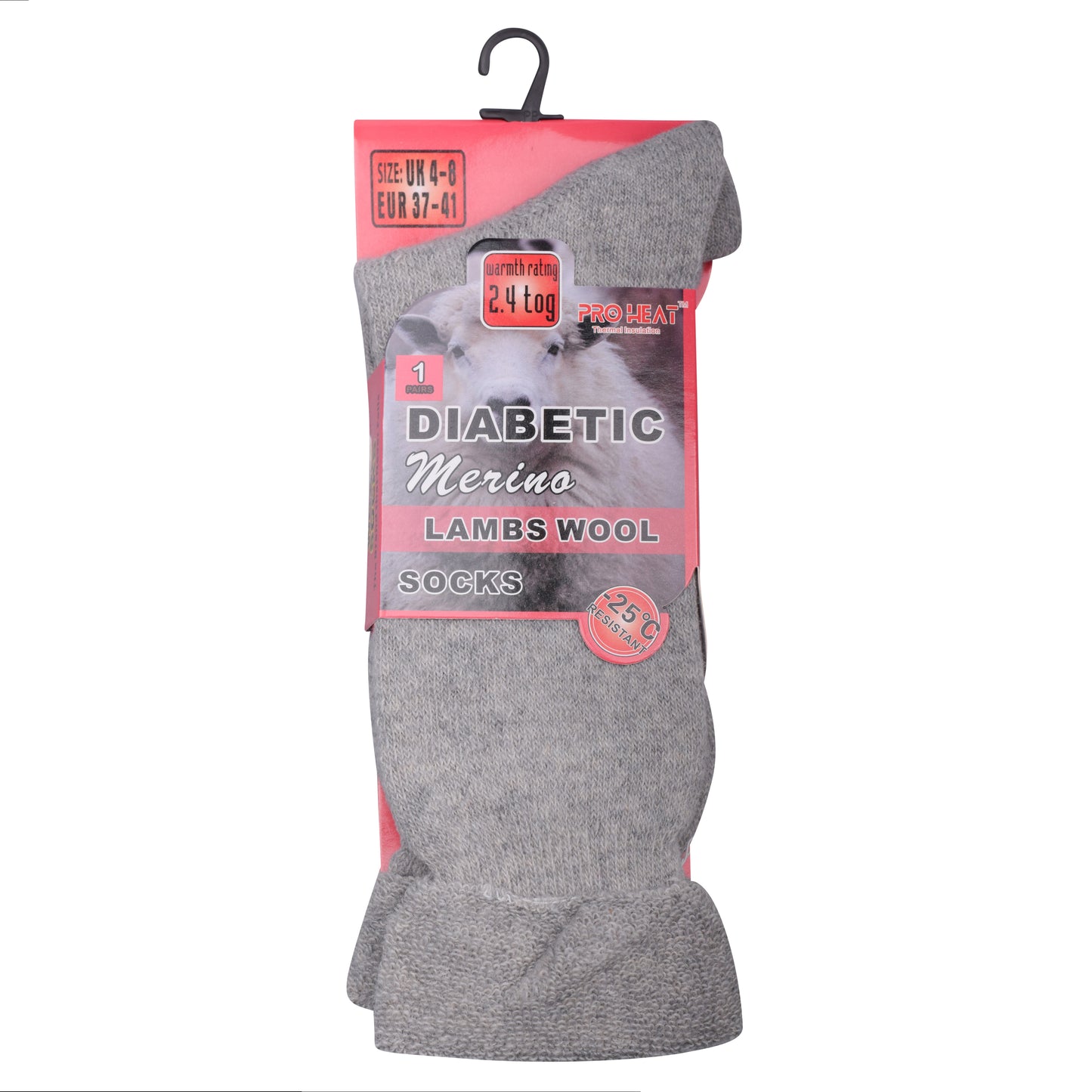 Ladies Diabetic Merino Lambs Wool Socks - Assorted (12 Pairs)