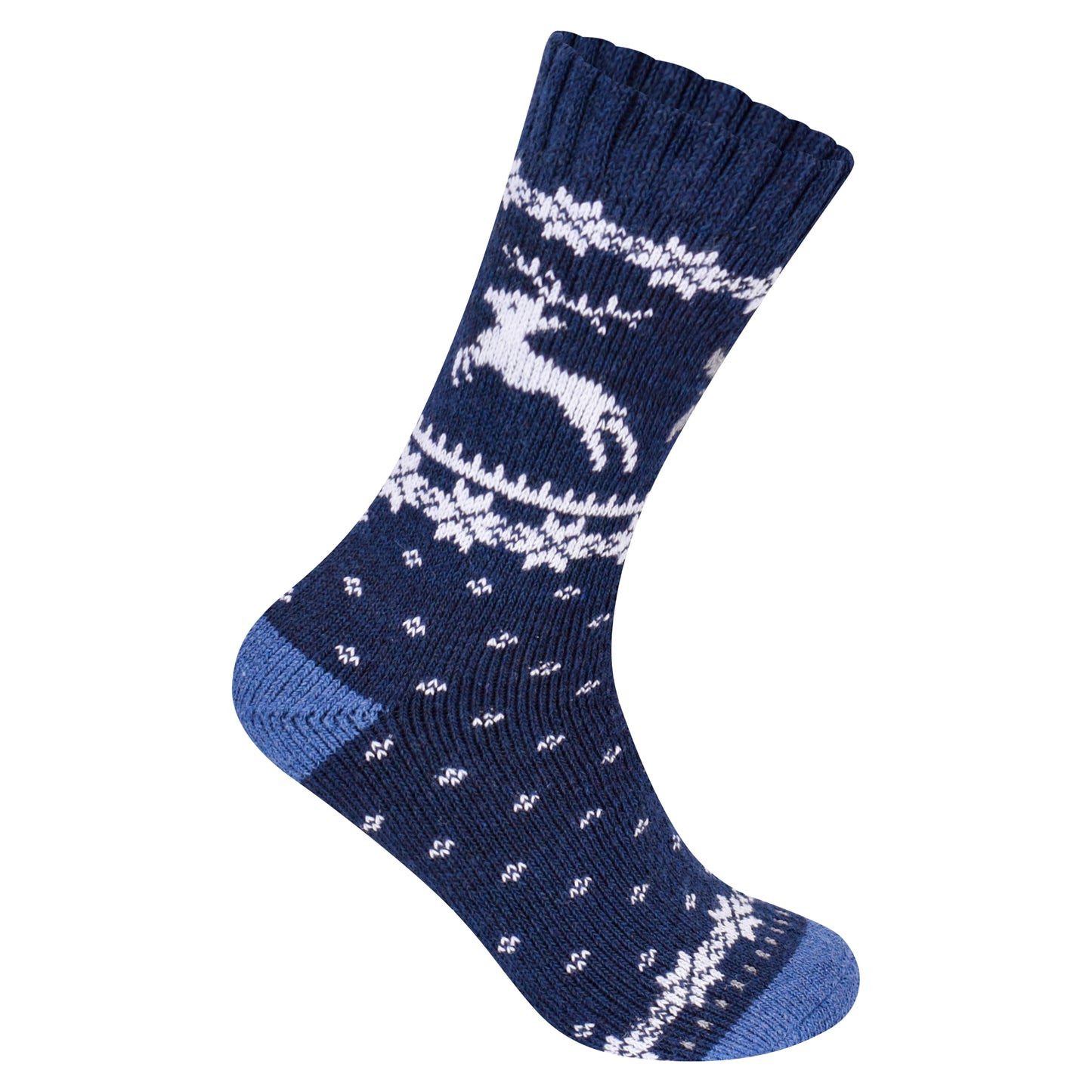 Mens Merino Lambs Wool Socks - Reindeer (12 Pairs)