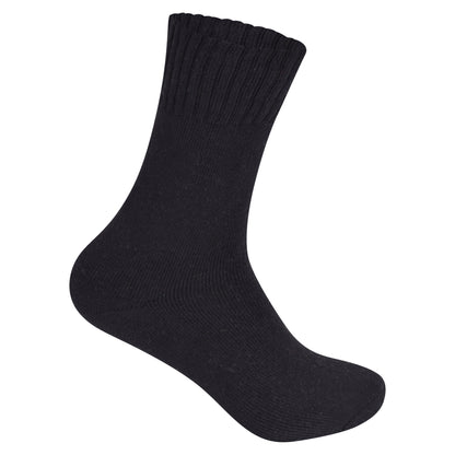 Ladies Merino Lambs Wool Socks - Plain Assorted (12 Pairs)