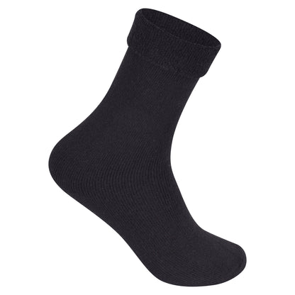Ladies Diabetic Merino Lambs Wool Socks - Black (12 Pairs)