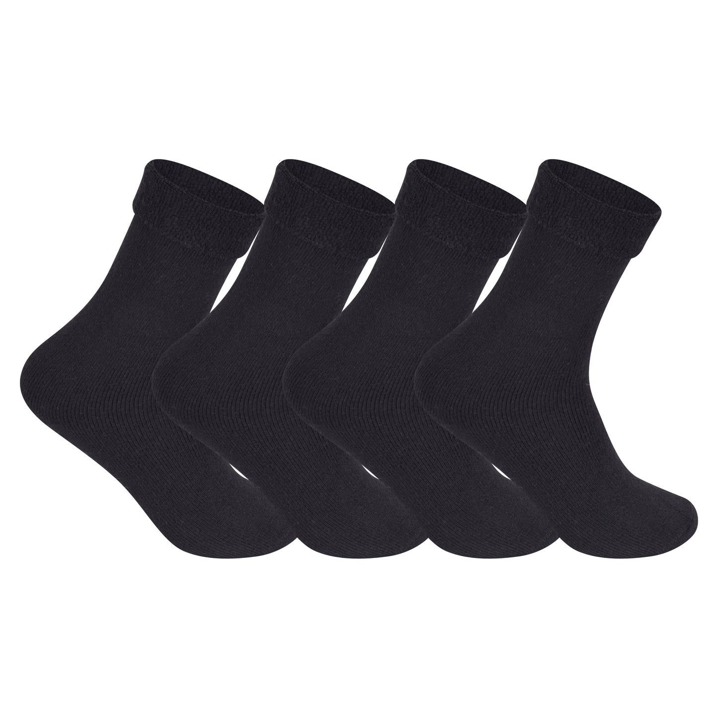 Ladies Diabetic Merino Lambs Wool Socks - Black (12 Pairs)