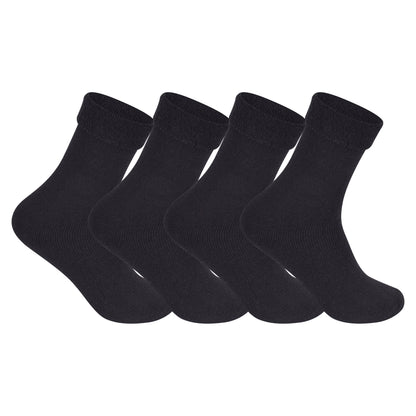 Ladies Diabetic Merino Lambs Wool Socks - Black (12 Pairs)