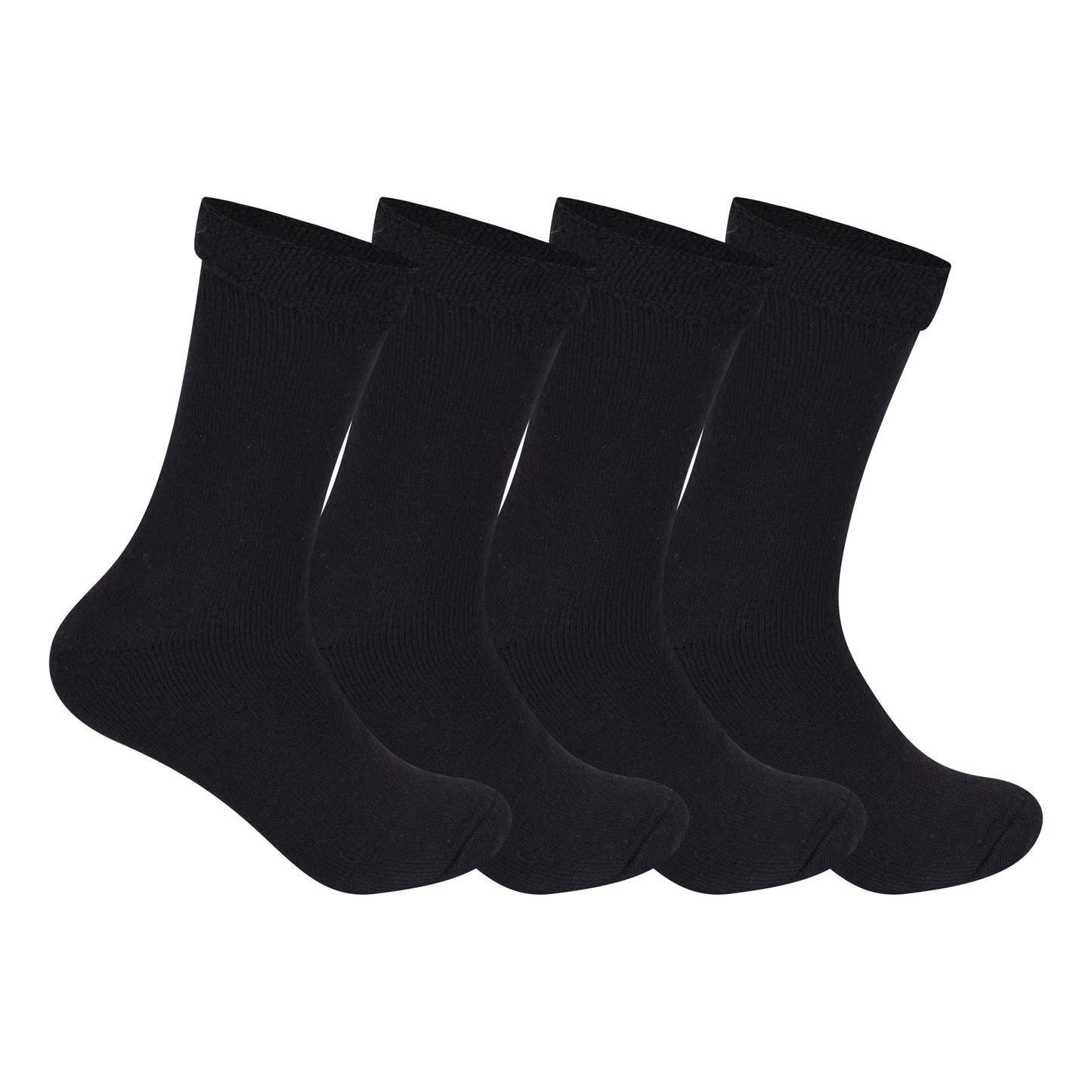 Mens Diabetic Merino Lambs Wool Socks - Black (12 Pairs)