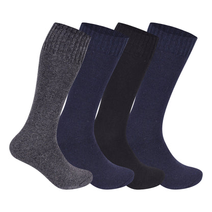 Mens Merino Lambs Wool Long Socks - Assorted (12 Pairs)