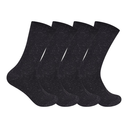 Mens Heavy Duty Chunky Work Socks - Black V9 (12 Pairs)
