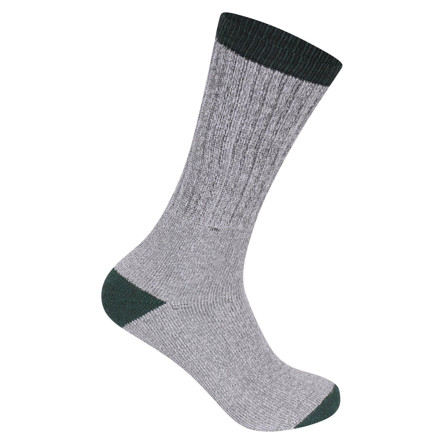 Mens Wool Blend Socks with Coloured Heel & Toe - Assorted (12 Pairs)