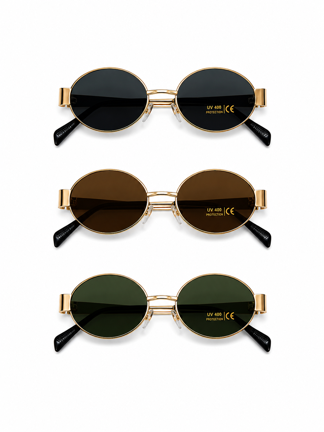 Vintage Oval Shaped Sunglasses - LSG-19 (12 Units)