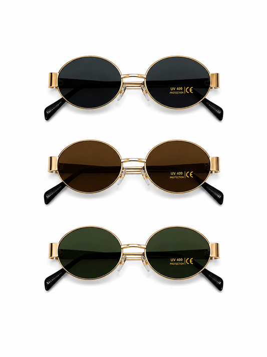 Vintage Oval Shaped Sunglasses - LSG-19 (12 Units)
