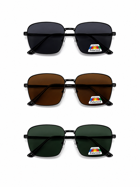Polarized Square Navigator Sunglasses - MSG-27 (12 Units)
