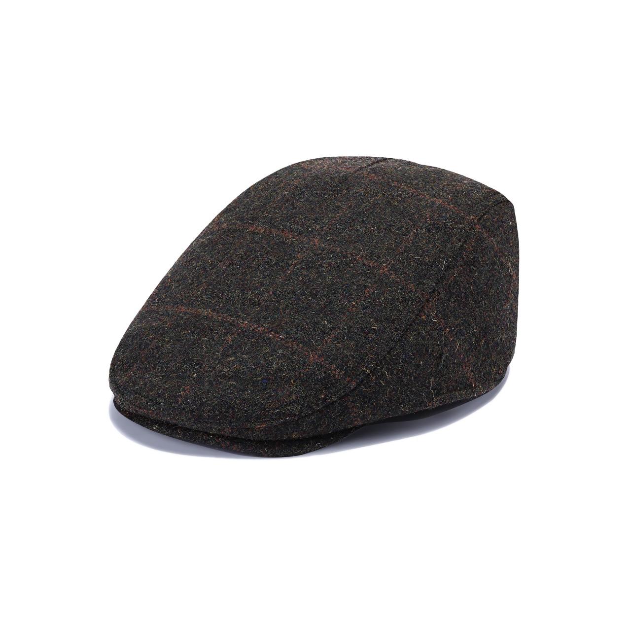 Royal Stallion Classic Wool Flat Cap - Dark Green Check (One Size)