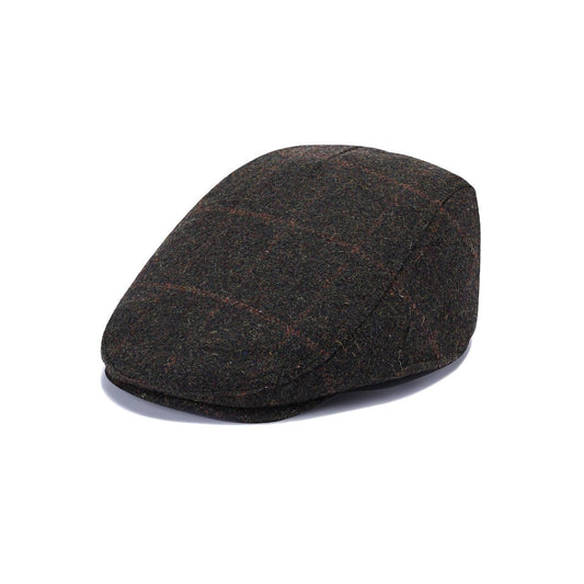 Royal Stallion Classic Wool Flat Cap - Dark Green Check (One Size)