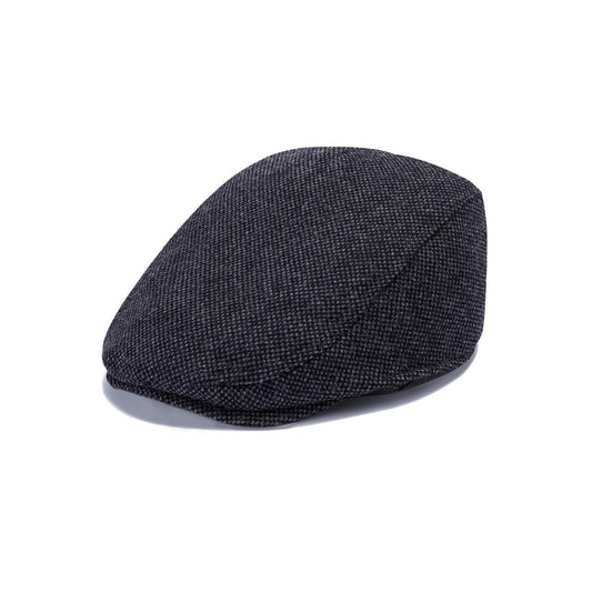Royal Stallion Classic Wool Flat Cap - Dark Grey Geometric (One Size)