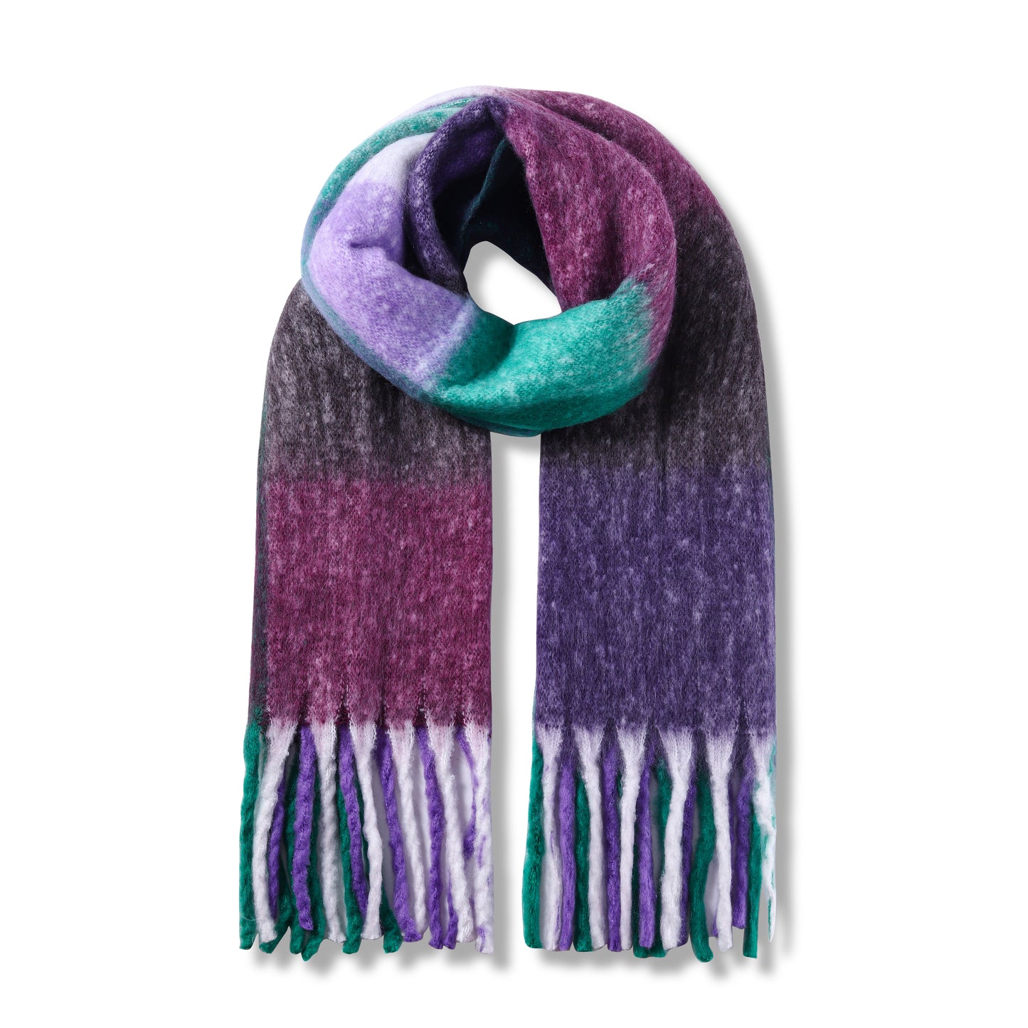 Ladies Cosy Multi-Colour Fluffy Blanket Scarf FSC-15