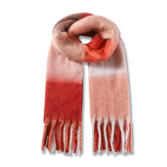 Ladies Cosy Multi-Colour Fluffy Blanket Scarf FSC-9