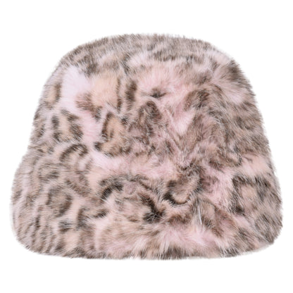 Royal Stallion Faux Fur Leopard Print Bucket Hat