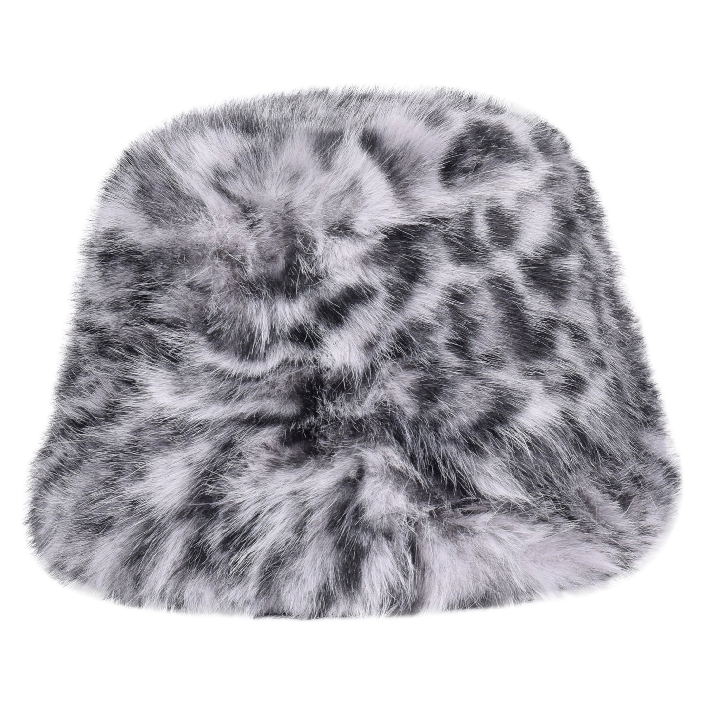 Royal Stallion Faux Fur Leopard Print Bucket Hat